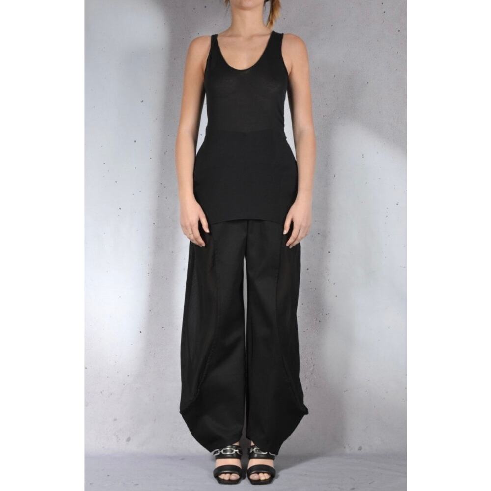 Giovanni Cavagna Tunic Top Tank Lagenlook Designer Luxury Asymmetrical Hem Sheer